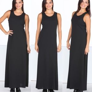 Basic Black Shell Maxi Dress
